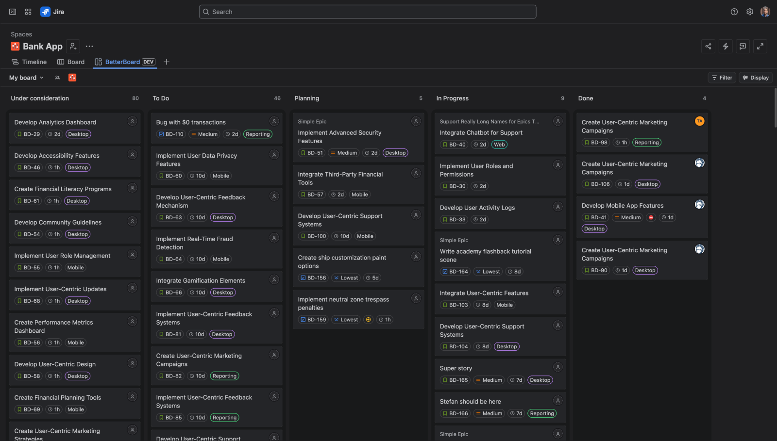 BetterBoard board view
